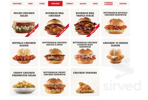 arby's online menu